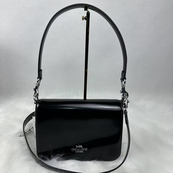 Coach Quinn Shoulder Crossbody Bag In Novelty Leather/Black CY657 NWT - Picture 1 of 10